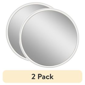 (2 pack) 18x18 White Framed Small Decorative Wall Mirror for Bathroom or Living Room
