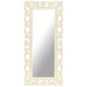 Mirror White Solid Mango Wood 43.3 x 19.7 in Decorative Inlays